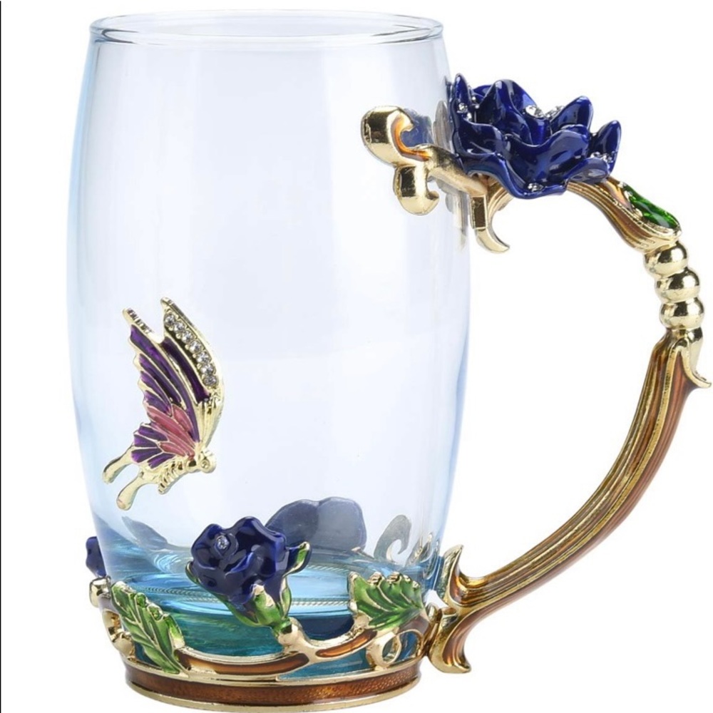 🌸 Flower tea/coffee ☕️ mug with spoon 🥄